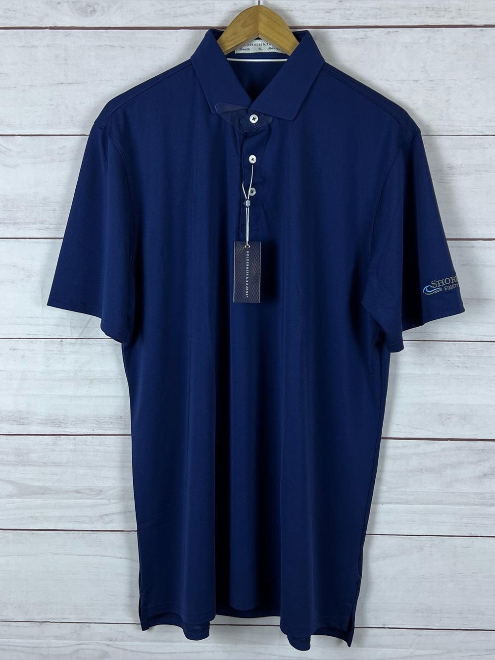 Holderness & Bourne Macdonald Performance Golf Polo Shirt Mens XL Navy NEW